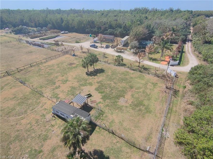 Back on the market! Previous contract fell through. Due to the strong interest in the property, the seller has adjusted the price. Hard to find 100% upland 5-acre lot. Excellent opportunity to own 5 acres of 100% UPLAND agricultural land. This property is completely fenced, high and dry, and ready for development. Ideal for building your dream home, establishing a nursery, or bringing horses and other livestock. Agricultural zoning allows for animals and residential use. Features a well and solar panels. No HOA. Conveniently located with easy access to Collier Blvd (951) and I-75. A beautiful setting to own 5 acres in Naples! Accepting backup offers.