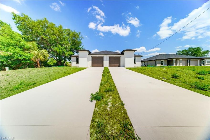 Don’t miss this incredible opportunity to own a brand new duplex in one of Lehigh Acres’ most desirable areas! Ideal for investors or homeowners seeking rental income.
Property Features: Each unit offers 3 spacious bedrooms,2 full bathrooms + 1 half bath, High ceilings for a bright, open feel, Impact windows & doors, Large, open-concept living area, Beautiful lanai – perfect for relaxing or entertaining, Modern finishes throughout
Live in one unit and rent the other, or maximize your returns with dual rental income potential.