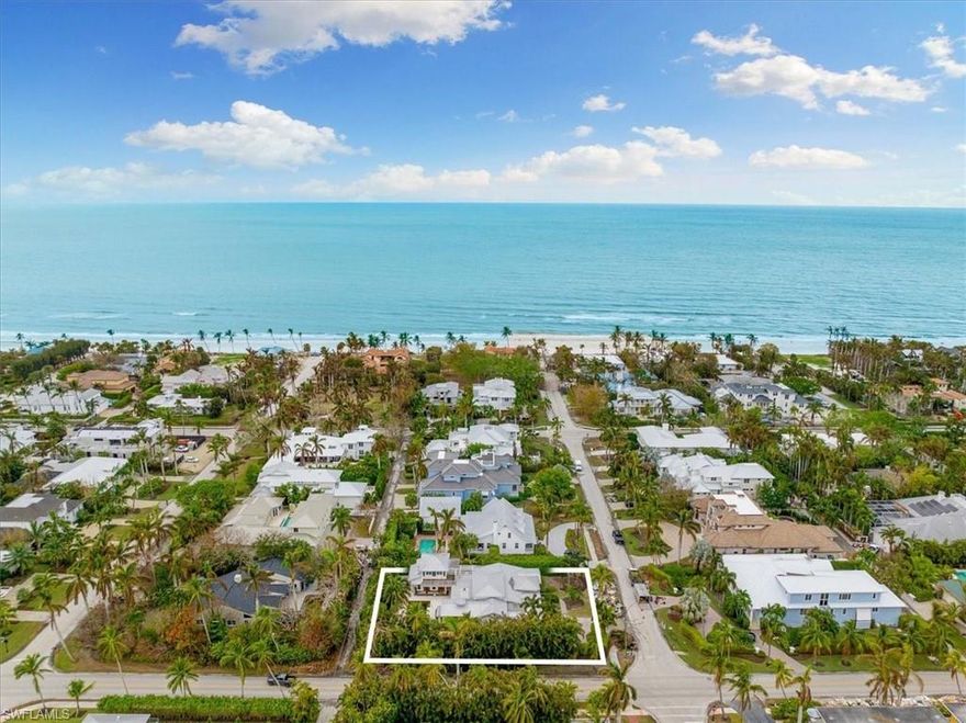 This Prime Property is in the walkable center of all 3 favored Naples locations where everyone wants to build .....the white sand Beach, 5th Ave. S. and 3rd Street!!  This highly sought-after size of choice is 100x150 (.34acre) with Southern Exposure, Back Alley, and is listed for LOT VALUE! Among the other listings, this one is a stand-out.  Build your dream home surrounded by charming residences and glorious landscapes. Enjoy a coffee on 5th, read a book on the beach, go shopping in the afternoon, enjoy the glorious orange Gulf sunsets, and end with dinner on 3rd Street. There is really nothing to match the idyllic town of Old Naples with its soft-spoken friendly residents, timeless architecture, blue zones, food to please every palate, and shops galore! No wonder Naples has been named the "Happiest Healthiest City in America" once again.  Don't miss this opportunity!