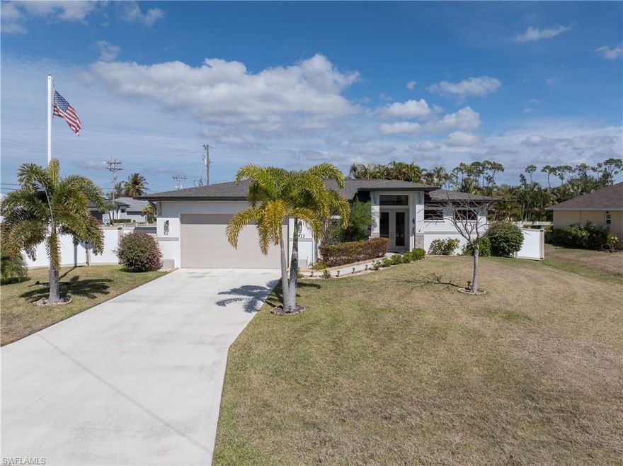 Completed in 2020 and extensively upgraded, this exceptional 3-bedroom, 2-bath residence offers 1,623 sq. ft. of thoughtfully designed living space with a 2-car garage, ideally located in a desirable neighborhood near golf courses, top-rated schools, shopping, and dining.
Designed for true Florida living, the outdoor space is nothing short of spectacular. In 2021, a custom-designed in-ground saltwater pool was added, complemented by an expansive 12x40 covered lanai and an impressive 21x40 paver pool deck. The fully equipped outdoor kitchen, installed in January 2022, features hot and cold water, refrigerator, 3-burner grill, and 2-burner cooktop — creating a seamless indoor-outdoor entertaining experience. Lanai lighting with automatic and timer settings (2023) enhances the ambiance for evening gatherings.
Beyond aesthetics, this home offers serious peace of mind. A privacy fence was installed in 2022 following Hurricane Ian for added durability. A whole-home Generac propane generator (2022) with a 500-gallon buried tank provides extended backup power capability. The hot water heater was replaced in 2023, and the water softener system was installed in 2021 and replaced in 2025.
Professional tropical landscaping includes 12 palm trees, a Shady Lady tree, and a Poinciana tree, creating privacy and stunning curb appeal.
This is not just a 2020 build — it is a meticulously enhanced property offering thousands in post-construction upgrades, resort-style outdoor living, and exceptional functionality in a prime location