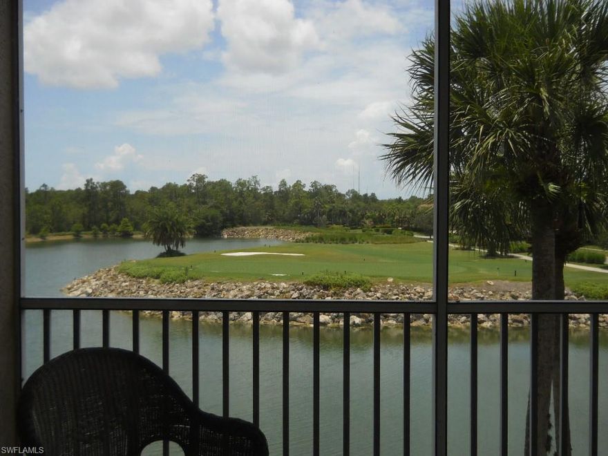 Brand New Granite was installed in this Beautiful 2 bedroom, 2 bath with a gorgeous view of the lake and Golf Course. This home faces west so the sunsets are magnificent. It is tastefully decorated in neutral tones with a splash of color adding warmth and charm to the home. This community is centrally located close to downtown, the beach, and all that Naples has to offer. The amenity rich Community and Clubhouse has indoor and outdoor dining, Championship 18- hole par-72 Golf course, Fitness, tennis, Bocce, Pickle ball, and so much more. If you are looking for a place to call home, or your second home, you have found it here.