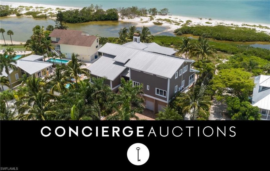 AUCTION IS NOW OPENED. CLOSES AT 2PM ON JUNE 27TH. HIGHEST BIDDER WINS THE PROPERTY. NO RESERVE AUCTION. REGISTER AT WWW.CONCIERGEAUCTIONS.COM.  

A motivated seller is taking their property to auction on 6/27 where it will sell Without Reserve to the highest bidder. 
Previously $6.95M. Without Reserve. Showings By Appt.
Panoramic Gulf views and spectacular sunsets are only part of the charm of 7840 Estero Blvd. Three-levels of outdoor living and a private boardwalk await you at your gated beachfront estate. Melt into a coastal state of mind as you enjoy the amenities of a five-star resort and state-of-the-art technology. Decks and screened-in porches offer almost 9,000sf for cooking, dining, lounging by the pool, or simply breathing in the sea breezes. Your home theater is the perfect rainy day escape. A romantic master retreat and three guest suites complete your coastal oasis.