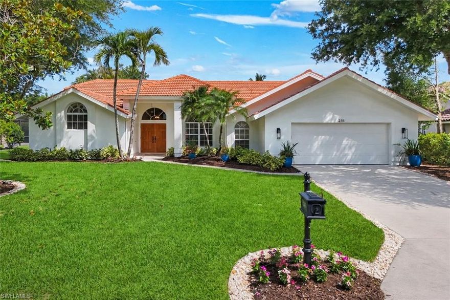 Beautifully updated 4-bedroom plus den home in Valley Oak at Vineyards with private screened pool and spa, 2,712 sq. ft. of living area, and a 0.27-acre lot. Features include an open split-bedroom floor plan with both living room and family room, a brand new kitchen with a large island (2026), vaulted ceilings, zero-corner sliders (2026),  travertine tile throughout, fresh interior paint (2026), a new AC system (2025), a recently replaced water heater (2025), an upgraded garage with epoxy flooring, a new guest bath vanity, and new laundry cabinetry (2026). The outdoor living area is a standout, featuring a redone stone lanai deck, a wood-ceiling covered lanai, an outdoor shower, and a low-maintenance fiberglass pool/spa. Located in the gated Vineyards community with sidewalks, streetlights, bike/jog paths, community park access, and optional private membership opportunities.