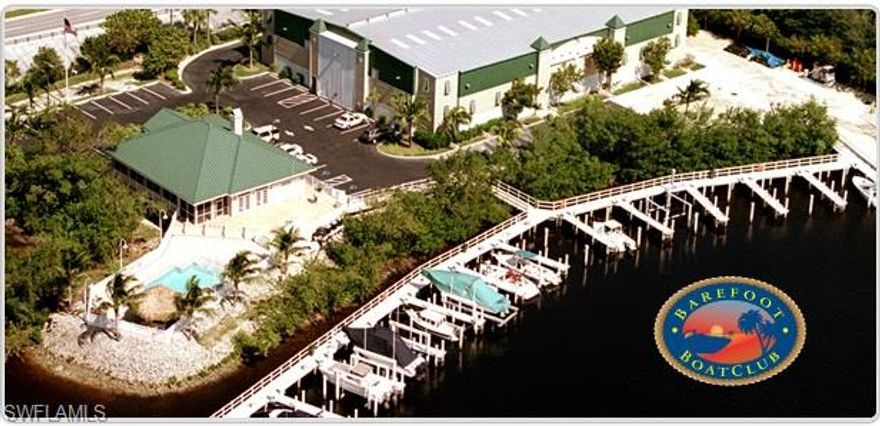 Great ground level slip at the beautiful Barefoot Boat Club.  Gulf access via Little Hickory Bay. Great location with beautiful clubhouse and pool. Priced to sell!