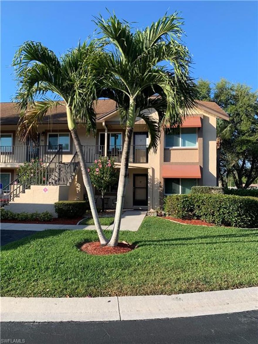 Beautiful 2 bedroom/2 bath end unit, first floor condo.  Tastefully updated kitchen & bathrooms, neutral diagonal tile throughout, crown molding.  All the windows have been replaced with hurricane rated impact windows, with the exception of the Kitchen window.  Newer Stainless steel appliances.  Low quarterly maintenance fee includes your golf membership.  You pay for your cart.  This community is conveniently located off the Daniels Corridor, close to I-75, beaches, shopping, entertainment, 1 mile away from Minnesota Twins & Boston Red Sox Spring training facilities .  Schedule your appointment today before it is SOLD!!