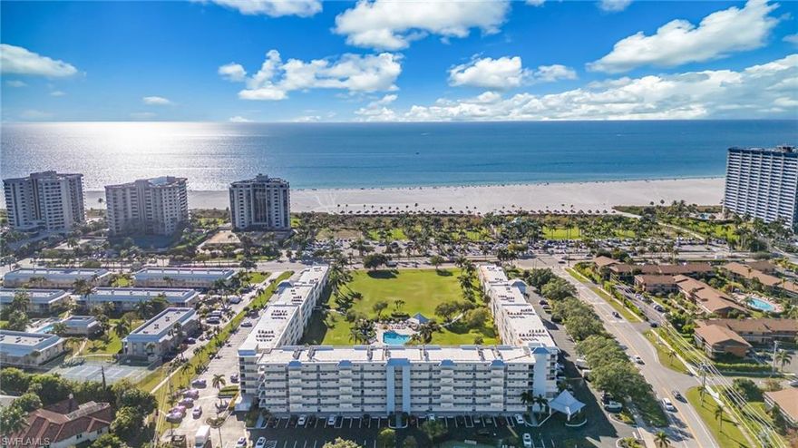 Spacious 2-bedroom, 2-bath Marco Island condo with views of Residents’ Beach and the Gulf from the living area and lanai. The well-laid-out floor plan offers generously sized bedrooms, in-unit washer and dryer for everyday convenience. Residents enjoy private tennis and pickleball courts, plus a resort-style pool and spa for relaxation. Centrally located near shops, restaurants and entertainment, with the beach access directly across the way, this unit is ideal for full-time living or seasonal getaways—an excellent opportunity to join this vibrant island community.