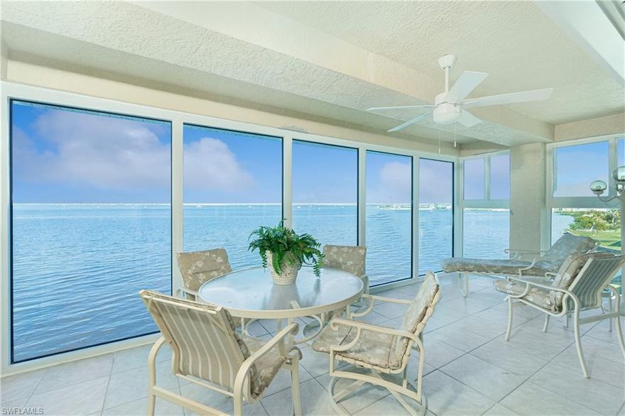 **PRICE REDUCED** Seller has reduced the price for a quick sale. Don't miss out on this opportunity to own this beautiful condo with amazing water views. 
This beautifully furnished, turnkey 3-bedroom, 2-bath condo invites you to experience panoramic views of Charlotte Harbor and the Peace River from the moment you arrive. The million-dollar backdrop stretches from the spacious living area to the private lanai, creating a breathtaking setting where you can sip your morning coffee as the sun rises over the water or unwind in the evening as boats gently glide by — a waterfront lifestyle you’ll never tire of!
The spacious split floorplan ensures privacy, with high ceilings and large windows letting in plenty of natural light. The chef-inspired kitchen is a perfect space for entertaining, featuring raised panel cabinets, stainless steel appliances, recessed lighting, and a charming breakfast nook with water views. Throughout the home, you’ll find carpeted living and bedrooms, complemented by tile in key areas for easy maintenance. 
Now, let’s move to the master suite, where you’ll wake up to expansive harbor views every morning. It’s complemented by a walk-in closet and an ensuite bathroom with a garden tub, dual sinks, and a walk-in shower. Across the home, you’ll find the second and third bedroom, perfect for guests, family, or even a cozy hobby space, along with a bonus office tucked away for those quiet work-from-home days.
As we step out onto the lanai, imagine yourself relaxing in this serene space, equipped with hurricane-proof windows, where you can enjoy the peace and beauty of nature. Feel secure on the Lanai knowing that there are Brand New Highest Rated Hurricane Impact Glass Windows.  Don’t forget the community pool, perfect for enjoying sunny Florida days. Stay cool with the New AC that was installed in April 2024. Not only is there ample storage inside, there is also a private Storage Unit in the parking garage.. 
Enjoy saltwater access for boating and fishing adventures at Fisherman's Village, and take advantage of being close to the Isles Yacht Club, the Harbor Walk, Fishermen’s Village and the vibrant dining and shopping of historic downtown Punta Gorda. Let’s make this incredible waterfront property your next home!