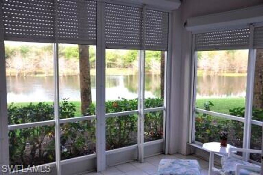 Outstanding water view with 2 sided screened lanai.  A Rental Lease is in effect for December 28 through March 24th for $11,000 plus taxes and these funds would be prorated to the buyer at closing depending on the closing date.Two Bedroom Plus Den Waterfront Turnkey Condo.  One of the lowest priced Condos in Olde Hickory but very nice with a great waterfront location across from the Pool and Spa.  New Washer and Dryer and newer AC.  Shutters on the West Lanai.