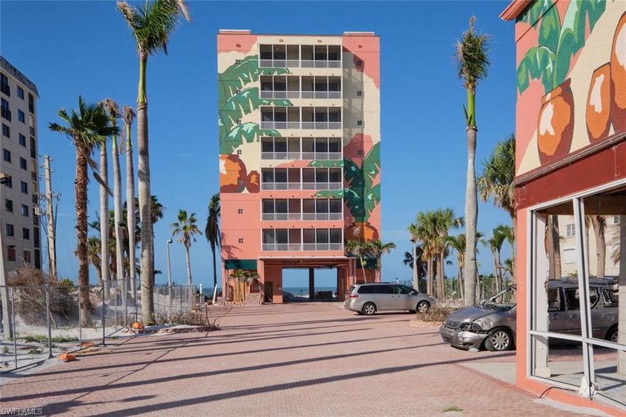 Casa Playa is a great rental investment property with allowances for owner use! Enjoy beautiful water views over the Back Bay from your 4th floor balcony screened lanai. Incredible past & future rental occupancy on the North End of Fort Myers Beach within walking distance to the new Margaritaville Resort and the future Ft Myers Beach Time Square. This efficiency condo features a king size bed and a twin-size sleeper sofa, tile floors throughout, and a full kitchenette with cooktop, fridge, dishwasher & microwave.