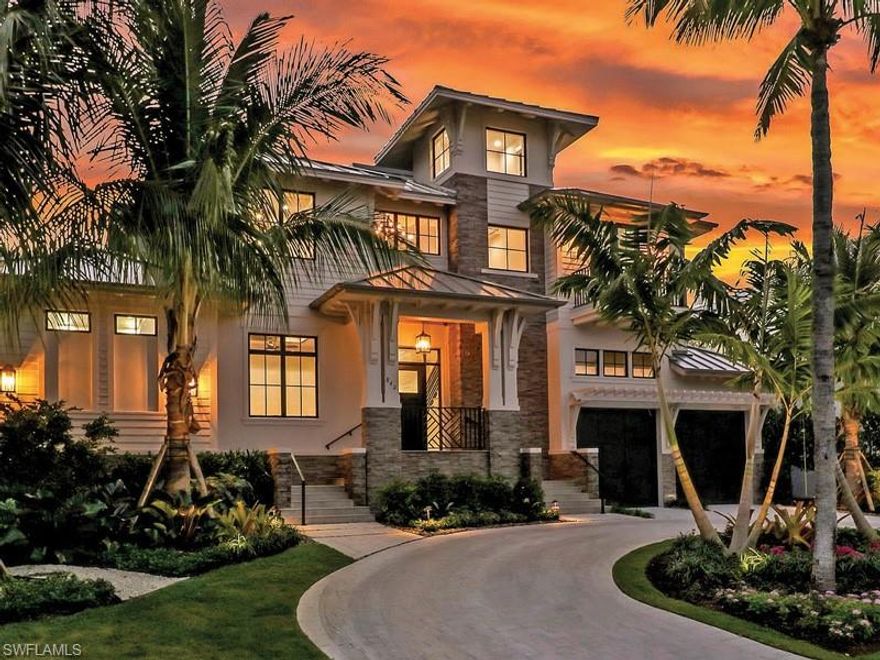 BEACH BLOCK! 840 Gulf Shore Blvd South is more than just an address, it’s a new construction home that defines sophistication. Ideally situated and just walking distance from the extravagant boutiques on 5th Ave S. and 3rd St, this low-maintenance home was masterfully designed and built by Foresite Homes and Griffin Builders with interior designs by Freestyle Interiors and MHK. This lavish open floor plan home accommodates 5 en suite bedrooms, of which, one is a VIP suite with views of the Gulf, an office/ den, dual laundry rooms, private elevator, French oak floors, custom cabinetry and T&G ceilings. The kitchen boasts Pompei Quartz counter tops, Sub-Zero, Wolf and Bosch appliances. Of course home would not be complete without the best in outdoor living accommodations.  Motorized outdoor screens, a Sedona grill surrounded by Ecuador white granite counter tops adds just the right amount of detail to the outdoor kitchen. Enjoy a swim in your heated salt generated pool and spa along with an outdoor bath. Energy efficient, this home boasts Andersen impact windows and doors, a 500 gallon LP gas tank, Lutron LED Lighting, & Sonos built-in surround sound. This home REDEFINES real estate.