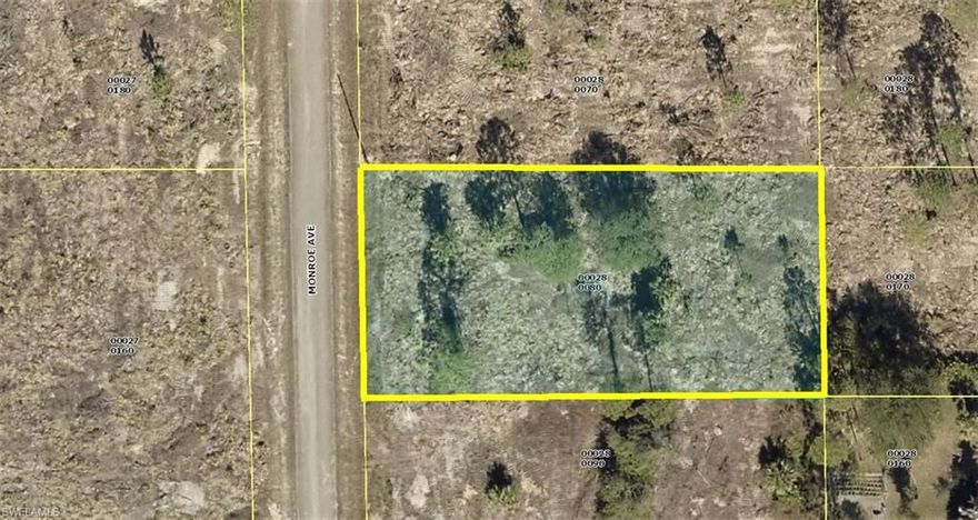 Exceptionally nice high and dry generous oversize 1/2 Acre wide & deep homesite (width 105' x 210' deep +/- ... 22,050 Sq. Ft.) in a very quiet area of LEHIGH ACRES. This property has been cleared with only low secondary growth and grasses with Eastern morning sunrise views at the rear of home site with quick and easy access to Joel Boulevard, Palm Beach Boulevard (State Road 80), Lee Boulevard, shopping, restaurant, employment, medical care, SWFL International Airport, Caloosahatchee River, boating, beaches and all that beautiful Southwest Florida has to offer. Western views facing the street. County maintained paved roads with power at the street. Build your dream or vacation home now and/or save this special oversize 1/2 PLUS Acre home-site for later. Don't miss this unique opportunity to purchase this premium home-site for only $11,995 with $0 (ZERO) down, no credit check or income verification for ONLY $98.00 per month payment. Personal checks OK. Call today... you'll be so glad you did.