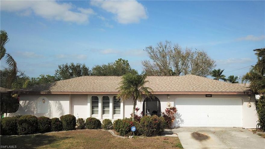 This Florida Style Ranch House will not last long with its long list of amenities and affordable pricing! The spacious, tiled floor plan offers plenty of room for entertaining with your designated Living Room, adjoining Dining Area & an additional Family Room. The chef in your family will fully appreciate the upgraded Kitchen with extra seating at the lunch counter, Stainless Steel appliances & Granite counter tops. Enjoy relaxing on your covered Lanai or take a dip in your Inground Pool with removable safety fence. The sturdy home is constructed with concrete block, exterior stucco & offers an attached two car garage. The neighborhood is located in a highly desirable area of Cape Coral with great schools nearby and a community Sports Park.  The pricey upgrades have been completed on this home, just add your personal touch!