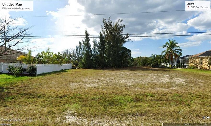 Beautiful Western Exposure Gulf access lot on Killer Canal at intersection and providing a basin view. City Water, Sewer and irrigation in. Convenient SW Cape Coral location West of Chiquita / South of Veterans. Build your dream home here on this oversized triple lot and enjoy your sunset views.

Assessment balances effective 01/01/2022 are shown on last picture, totaling at $2,613.00