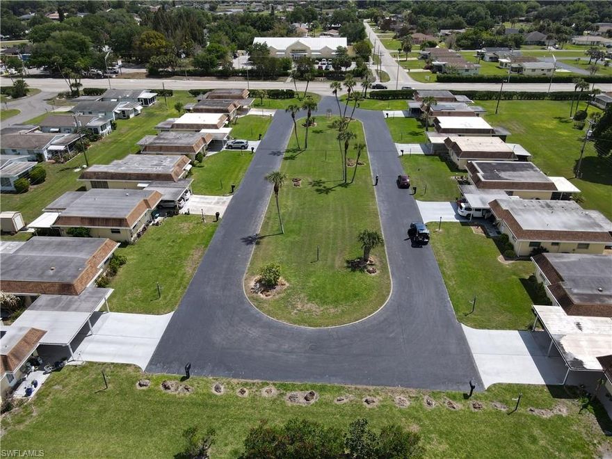 Beautiful villa located in Lehigh Acres offering 2 bedrooms and 2 full bathrooms. This property is situated in a 55+ community on a private street, providing a quiet and peaceful setting. The home includes a generator that will convey with the property, complete with existing hookups for convenience, as well as a washer and dryer combo. A side storage shed provides additional space for tools equipment, or seasonal items. Enjoy a pet-friendly environment with a lovely loop-style street, perfect for walking your dog or pet (pet approval required by the association). This property offers a great potential and serves as the perfect canvas for customization or renovation.