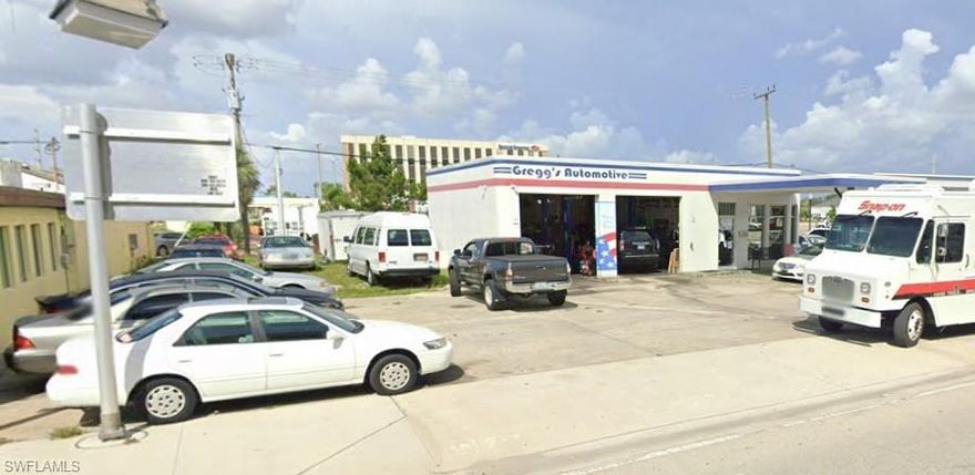 Gregg’s Automotive presents a rare opportunity to acquire a highly visible and well-positioned commercial property in the heart of downtown Punta Gorda. Situated on a signalized corner at Tamiami Trail N and Olympia Avenue, the site benefits from exceptional traffic exposure and steady daily vehicle counts, making it one of the most prominent locations in the area.

The property features a generously sized parcel for a downtown location, offering valuable flexibility for a variety of uses. Its proximity to the city of Punta Gorda parking garage enhances accessibility for both customers and employees, while the surrounding walkable downtown area provides immediate access to some of the area’s most popular retail shops, restaurants, and other popular venues.

Currently operating as a successful and established automotive repair business for decades, this offering presents a turnkey opportunity for an owner-user or investor to continue the existing use. Alternatively, the site’s prime location and strong visibility make it an ideal candidate for redevelopment or repositioning into a trendy downtown concept such as a boutique restaurant, bar, retail, or mixed-use space.

The listing price includes the business as well as all furniture, fixtures, and equipment (FF&E), providing added value and a seamless transition for the next owner.

This is a unique chance to secure a cornerstone property in one of Southwest Florida’s most desirable and rapidly growing downtown districts.