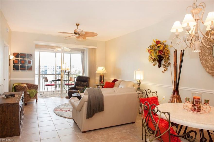 This elegantly designer, turn-key furnished, condominium home represents the carefree and enviable Florida Lifestyle in the desirable Heritage Cove gated community. This home is beautifully decorated and designer finished with waterfront screened and windowed lanai. It will be the envy of your guests.  As you open the leaded glass door in the entry which flows into the living room, the all encompassing views, are the definition of beauty.  This home boasts a high quality kitchen with granite counters, breakfast area and breakfast bar as well.   The master bedroom has windows to the waterfront as well as the living room/dining room areas, designed perfectly for sun and fun indoors and out. This move-in ready, 1233 sq ft under A/C home includes 2 bdrs and 2 baths, all appointed in luxury.   Spend your time at the Gulf of Mexico beaches, restaurants, entertainment, and shopping all just 10 minutes away.  However, you will not want to leave the great 55+ Heritage Cove neighborhood, clubhouse, pool/spa/fitness, tennis courts, and more.