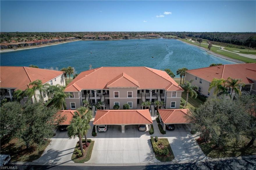 Southern exposure with amazing lake, golf course, and clubhouse views from this beautifully furnished 2 bedroom + den condo in Vasari Country Club with bundled golf included.

Updated kitchen with painted soft-close cabinetry, 42" cabinets, under-cabinet lighting, recessed lighting, and newer appliances. Volume ceilings, crown molding throughout, new light fixtures, ceiling fans, plantation shutters, and tile on the screened lanai create a bright, move-in-ready interior.

The split floor plan with pocket door offers excellent guest privacy. The primary suite features a custom closet, dual vanities, and walk-in shower.

Renaissance assessment paid in full and the lowest condo HOA dues in Vasari, making this an exceptional value with one of the most desirable views in the community.

Enjoy the nearby community pool and Vasari’s exceptional amenities including the championship golf course and practice facility, tennis courts, bocce, fitness center, clubhouse with resort-style pool and poolside service, and the Taverna bar and restaurant. The main clubhouse offers terrace dining overlooking the 18th tee, a 20-seat bar, and casual grill.

Ideally located close to Gulf beaches, downtown Naples, and RSW Airport with easy access to shopping, dining, arts, and biking trails. Pickleball coming soon.