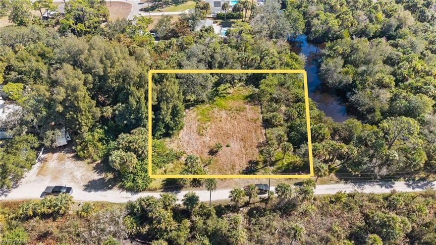 You must see this private, cleared Gulf-access lot tucked away on a quiet dead-end street. Situated on a canal with direct access to the river and onward to the Gulf of Mexico, this property opens the door to endless boating, fishing, and waterfront adventures.

The setting is secluded and peaceful, yet conveniently located with easy access to I-75, making trips to shopping, the airport, entertainment, and medical facilities effortless. The seller has personally measured the water levels at low tide and it measured 13FT or more each time. On calm days, you’ll spot snook and manatees basking at the end of the canal with fantastic fishing and nature at its finest right in your backyard.

Nestled within a Lee County conservation area and bordered by protected wildlife refuge, this lot offers rare privacy with neighbors limited to birds, fish, and native wildlife. It’s a truly special opportunity to enjoy the scenic beauty and natural lifestyle that makes Southwest Florida living so desirable.