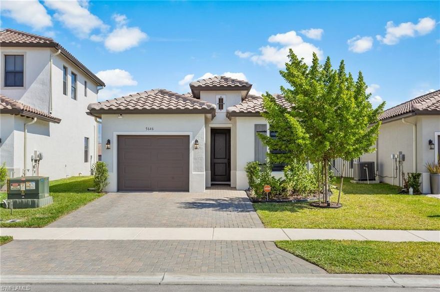 Welcome to this beautiful 2-bedroom + den, 2-bath home situated on an oversized lot in Silverwood at Maple Ridge, located within the award-winning community of Ave Maria. Offering desirable one-level living, this thoughtfully designed home blends comfort, style, and functionality.

The bright and inviting kitchen is the heart of the home, featuring elegant quartz countertops, crisp white cabinetry, a spacious center island, and an open flow into the living and dining areas—perfect for everyday living and effortless entertaining. The versatile den provides the ideal space for a home office, guest room, or hobby area.

Step outside to your fully fenced backyard with a covered patio overlooking tranquil lake views—an ideal setting for morning coffee, evening sunsets, or weekend gatherings.

As a resident of Maple Ridge, you’ll enjoy exclusive access to The Club at Maple Ridge, a stunning multi-million-dollar amenity center complete with a resort-style pool, fitness center, steam sauna, party room, walking paths, dog park, play area, billiards, and poker/game room. Beyond Maple Ridge, Ave Maria offers an unmatched lifestyle with a waterpark, town gym, sports parks, playgrounds, tennis, pickleball, scenic bike and jogging paths, plus convenient shopping and dining.

This is more than a home—it’s a lifestyle. Schedule your private showing today and experience the best of Ave Maria living.