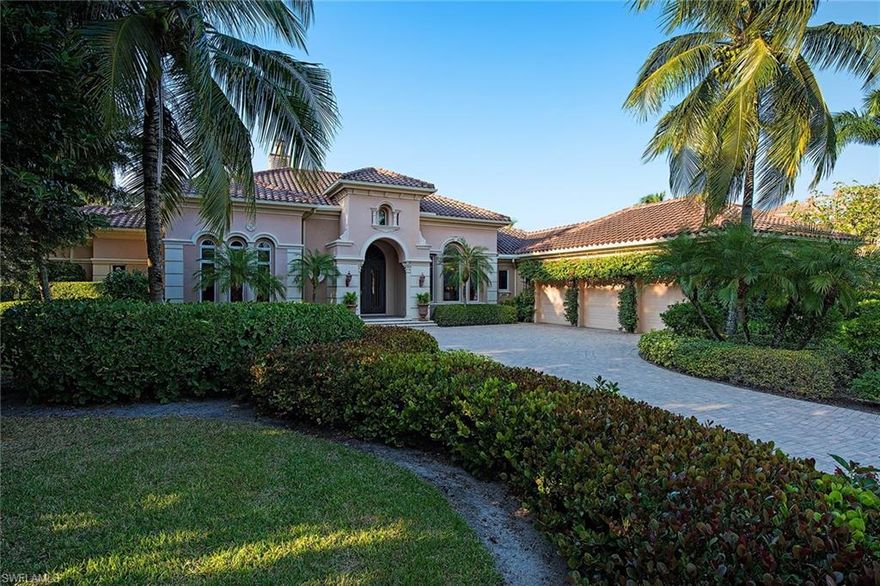 Privacy and panoramic lake and golf course views set this exquisite home apart from the rest. A large lanai overlooks the 12th and 13th holes of one of Grey Oaks’ three award-winning, 18-hole courses, enhanced by an infinity-edge pool and spa, as well as a summer kitchen and covered seating. The cul-de-sac location ensures a quiet retreat, while the countless opulent details within the home guarantee your day-to-day comfort. With four bedrooms plus a den and four-and-a-half bathrooms, the residence is amply equipped to host family and friends, while the impressive master suite is your personal sanctuary.