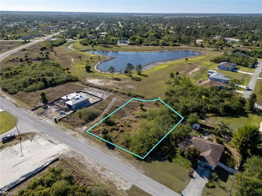This lakefront 0.37-acre lot in Lehigh Acres offers the perfect blend of tranquility and long-term value. Located in a growing residential area, surrounded by single-family homes and green spaces, this property provides freshwater lake views in a peaceful, low-density neighborhood. Just 30 minutes from Fort Myers, you’ll have easy access to beaches, shopping centers, hospitals, and Southwest Florida International Airport (RSW). Everyday conveniences like schools, supermarkets, and restaurants are just minutes away.

This lot is high and dry, safely outside any flood zone (Flood Zone X), with public utilities available and environmental inspections completed—all ready for development. The area is constantly expanding, with nearby attractions like Wild Turkey Strand Preserve, a protected area ideal for hiking and wildlife observation, and Lakes Park in Fort Myers, a popular spot for outdoor recreation. A rare opportunity to invest in one of Southwest Florida’s fastest-growing communities. Priced at $32,900 with flexible owner financing available.