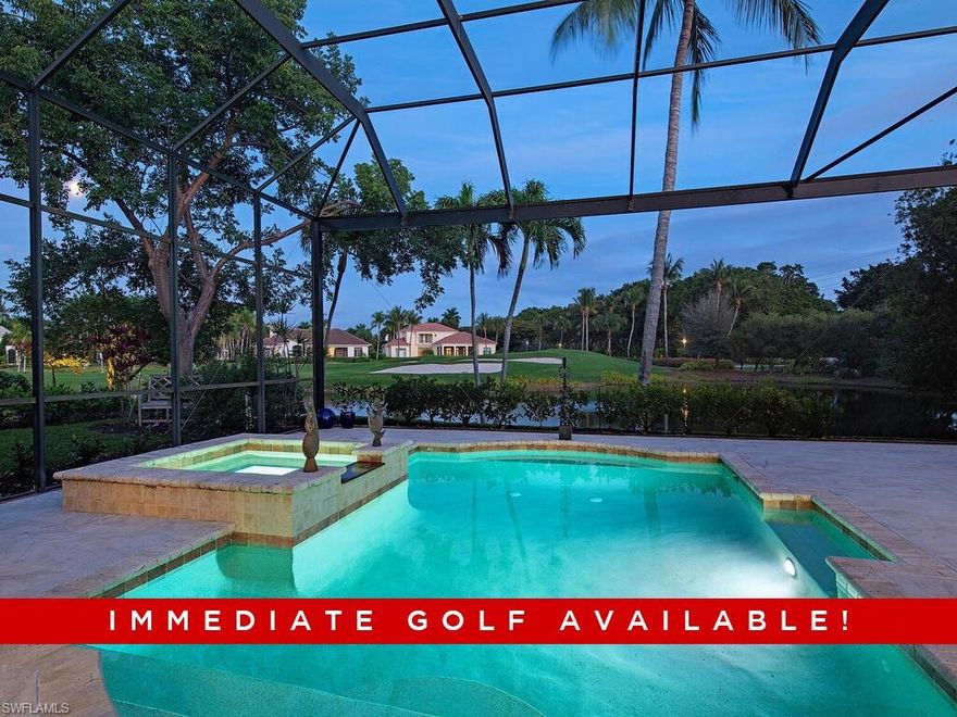 Welcome to Resort Style Living,Welcome to Grey Oaks! IMMEDIATE GOLF MEMBERSHIP available with this newly renovated home.Nestled on the serene 13th Green of the Palm Golf Course, this home offers a luxurious lifestyle in a private cul-de-sac setting, boasting picturesque lake views. The chef's kitchen features high-end appliances, complemented by an abundance of cabinetry, making it an ideal space for culinary creativity. The open floor plan, with large windows and sliders throughout makes this home shine with natural light.Step outside to find a relaxing pool and spa, accompanied by a screened lanai featuring an outdoor kitchen, offering a perfect blend of indoor-outdoor living. With its large lot, exquisite flooring, and premium finishes, this home embodies luxury and comfort in every detail. Impact doors and windows throughout. Generator. Furnished and including a golf cart, this home is not to be missed!Grey Oaks Country Club is Naples one and only private club with 54 holes of golf. In addition, the club offers exclusive amenities for all, from the newly renovated wellness center to the lagoon style pool, tennis, pickle ball, bocce, restaurants, spa... the amenities are endless.