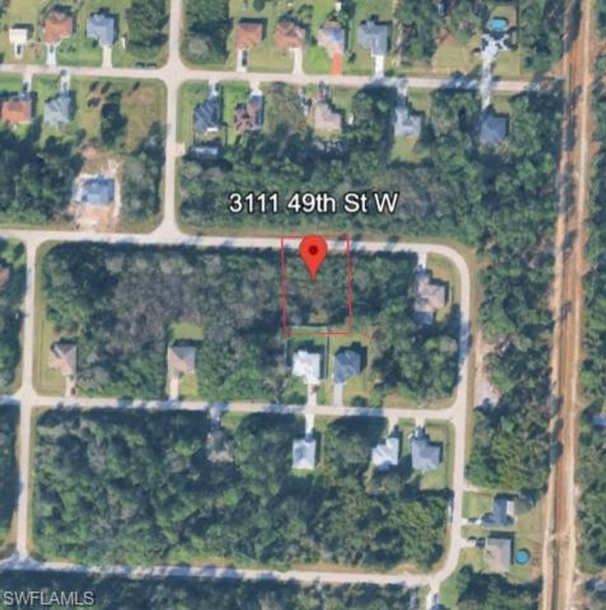 Vacant residential lot located in Lehigh Acres. Great opportunity for new construction or investment. Buyers to verify zoning, utilities, flood zone, and building requirements. Information deemed reliable but not guaranteed.