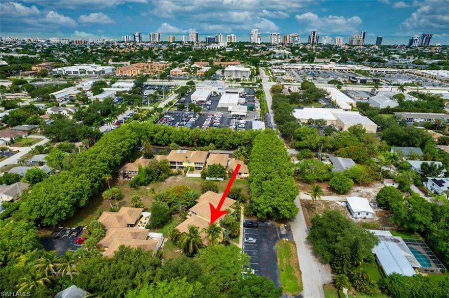 Located 1 mile from the beautiful beaches of Naples. This 2nd floor 2 bedroom, 2 bath unit is nestled in the peaceful community of Solana Oaks. A hidden gem, in a prime location. Whether you are looking for a winter getaway, or a full time residence, this condo will fill your needs. Close to everything. Renovated in 2019. Newer AC, roof replaced in 2018. No work to be done here! Maple wood floors, impact windows and freshly painted. Complete with 2 assigned parking spots. Enjoy your screened in lanai over looking a beautifully landscaped tropical retreat. On a quiet dead end street just east of Park Shore. Walk or bike to beach, shopping and restaurants. Minutes to Downtown, 3rd Street South and the Naples Pier.