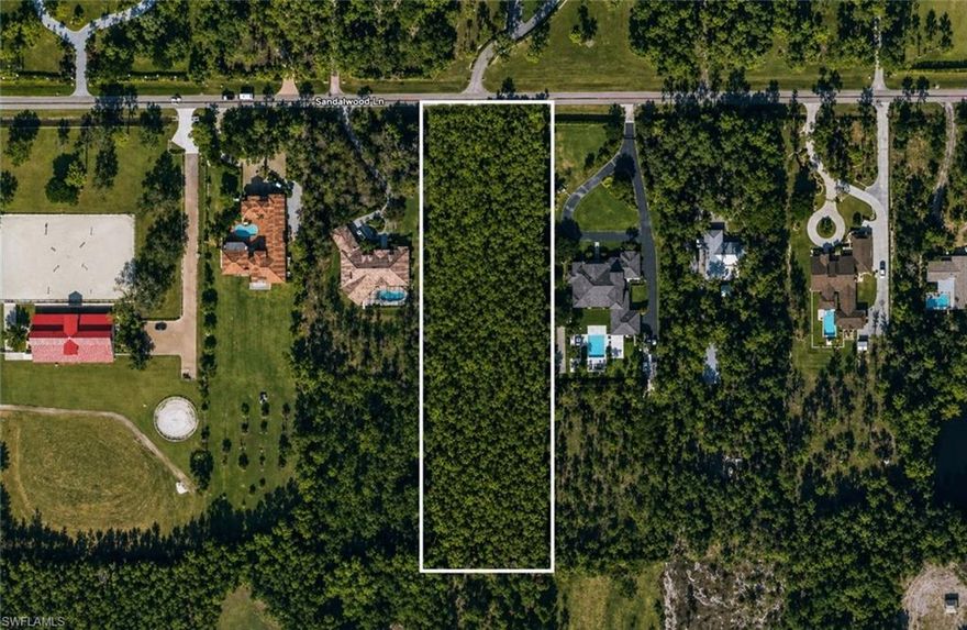An exceptional 2.5-acre homesite in the heart of Livingston Woods, perfectly positioned with coveted Southern exposure and a setting that invites something truly extraordinary.the price includes the mitigation and preparation of the lot for the “To be built home” with building plans readily available, offering a streamlined path to bring your vision to life. Crafted for those who appreciate control and a more private process, this presents a rare opportunity to build a custom estate without the added costs. Design on your terms, at your pace, and with a level of personalization that simply cannot be replicated. Set among Naples’ most prestigious acreage estates, this property delivers the space, privacy, and flexibility that define the Livingston Woods lifestyle, all just moments from world-class dining, shopping, and the Gulf. A compelling and increasingly rare chance to build a legacy residence in one of the most sought-after locations in all of Naples
