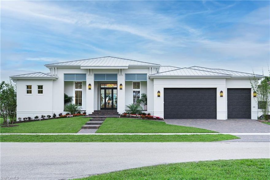 Just completed! New construction waterfront residence on Marco Island with direct, no-bridge boating access and a new seawall. Offered fully furnished and turnkey, this thoughtfully designed custom home delivers an all-ensuite design, including two primary suites, three bedrooms all with walk-in closets, a den, and a full-size three-car garage, an uncommon feature on Marco Island.  THIS HOME REPRESENTS THE BEST VALUE FOR A NEW WATERFRONT HOME WITH NO BRIDGES TO ACCESS!!

Pocketing sliding doors seamlessly open a light-filled great room to expansive outdoor living, with southwest exposure creating an inviting setting for both daily living and entertaining. The outdoor environment is designed for hosting and entertaining, featuring a custom pool and spa, a clear glass fence to preserve water views, and large outdoor gathering areas with a custom outdoor kitchen.

Professionally curated Interior finishes by Michael Biondo Design present a cohesive, elevated feel, befitting of this high-end custom home.  Other features include engineered wood flooring throughout.  The bespoke kitchen includes a Thermador appliance package, mother of pearl backsplash, a dramatic waterfall 10' island, and a butler's pantry with sink and dishwasher and storage galore. We know closets are personal, so we've provided a $10k primary closet allowance, along with sample closets to guide your decision.

Designed for buyers seeking the benefits of new construction without the time or uncertainty of building, Kaye Lifestyle Homes, voted Builder of the Year for Collier County and for the State of Florida is proud to present a rare combination of location, quality, and intelligent market positioning, with no truly comparable offerings currently available.  Call Now For Your Private Showing to begin 2/20/26.