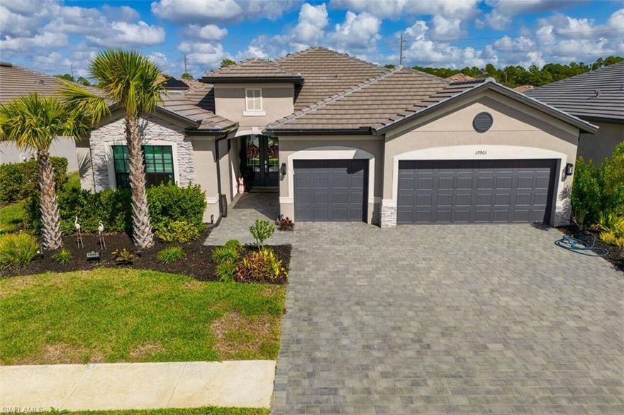 Welcome to your dream home in Fort Myers! This stunning single-family home boasts 3 Bedrooms plus Den, 3 bathrooms, and a 3-car garage, providing ample space for you and your Family and Friends. Best of all, Seller recently installed a whole house generator and flood insurance is not required, giving you peace of mind. The modern in-ground pool with a spa and large lanai is perfect for relaxing and entertaining or enjoying the Florida Sunshine, while the office offers a quiet space to work from home.   The stainless steel appliances, quartz countertops, and modern cabinets add a touch of elegance to the home, while the large walk-in primary closets provide plenty of storage space. The coastal lighting and fans create an inviting Beach atmosphere throughout the home. Timber Creek has resort-style amenities including a restaurant, three pools, saunas, exercise room, gym, kids playroom and arcade.

Timber Creek has resort-style amenities including a restaurant, three pools, saunas, exercise room, gym, kids playroom and arcade along with many Social Activities to choose from and is a golf cart friendly community.

Conveniently located close to the international airport, interstate, and spring training facilities, this home offers easy access to everything Fort Myers has to offer. Don't miss your chance to own this beautiful home in a prime location!