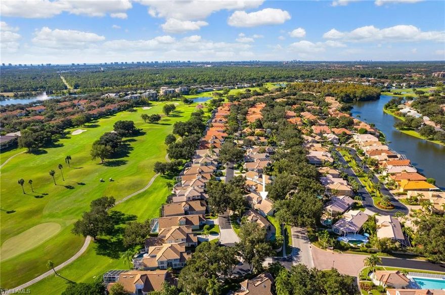 Prime Location!!! Welcome to San Rafael, one of the most desired subdivision in Vineyards Naples.This wonderful 2 bedroom, plus den,  and 2 full bath home instills the true Florida spirit.  Greetings from the entryway will lead you through the foyer and into the living area with high ceilings.  To the left of the foyer is the den with built in desks for a mix use for business or space for guests.  To the right of the foyer, the enlarged primary bedroom with western exposure lends itself to maximum rejuvenation.  The large primary bathroom is equipped with 1 vanity, tub and shower.  The chef in you will be pleased to find enough space to “wow” any entertainment that stops by.  The living area is also crafted to entertain with large floor to ceiling windows and slider door that brings you to the enclosed lanai/patio. Past the kitchen, opposite side of the primary is the second bedroom, full bath, and laundry room with access to the 2 car garage.  2 enclosed lanai’s, one off the living area, the other off the kitchen enhances your outdoor retreat and leisure.  The gated community of the Vineyards and San Rafael offers many country club memberships to choose from!