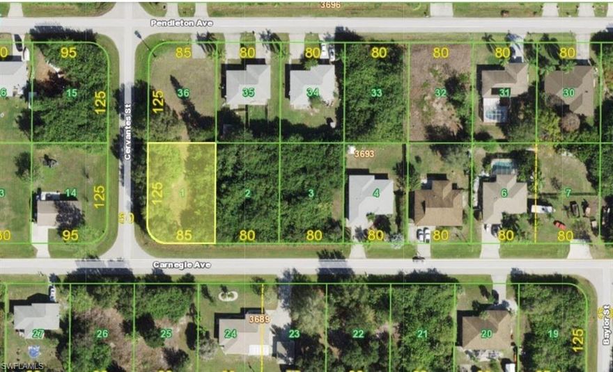 Cleared and elevated! Corner lot! ENGLEWOOD EAST! CITY WATER!! OVERSIZED! No CDDs or HOAs with fees or deed restrictions!! Not in a zone requiring scrub jay mitigation fees per the Charlotte County website 05/09/26. Not in a zone requiring flood insurance (X). Fourteen minute (6.9 mile) drive to beautiful Englewood Beach!! Conveniently located to shopping, dining, banking, etc. New construction is everywhere you look and you can be part of the action. Information about local builders is available upon request. Also great for self directed IRAs, 401Ks and other investment portfolios. The residential multifamily corner lot directly north and adjacent to this is also available for $55,000.
