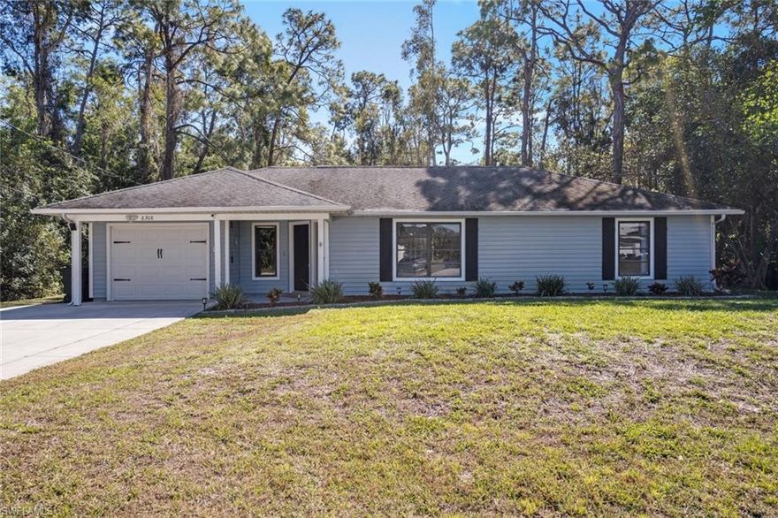 Introducing this adorable and updated home in San Carlos Park! Perfectly situated on an oversized lot with preserve views surrounding the entire property. When you walk into the front door, you are greeted with a massive amount of living space and flowing floorplan! The 2 Bedrooms have been upgraded with brand new carpet! The Master Bathroom has been completely renovated with chic tile, granite and wainscoting. The kitchen has plenty of granite counter space for cooking and entertaining! Plumbing throughout has been updated and also offers a new reverse osmosis system with a transferrable warranty. This home is move-in ready with the new fixtures throughout, Hunter Douglas window coverings, fresh landscaping, an oversized driveway and plenty of room for a pool. Only a couple of minutes to shopping, dining, 41 and I-75.