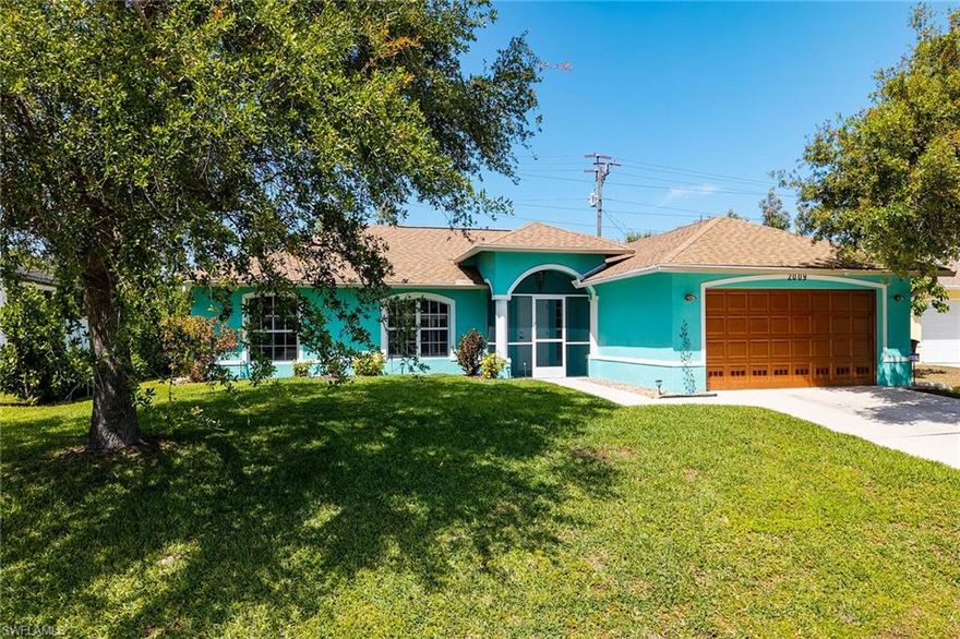 Welcome to this charming pool home in the highly sought-after Southwest Cape Coral area! Offering 3 bedrooms, 2 bathrooms, and over 1,500 square feet of living space, this residence features an open and inviting layout perfect for both everyday living and entertaining.    Step outside to your own private retreat, where an oversized pool and spa are surrounded by an expansive paver deck—ideal for relaxing or hosting gatherings year-round. Recent updates include a newer roof (2019), New pool pump (2026), fresh interior and exterior paint, updated tile flooring throughout, a new pool heater, and newer kitchen appliances, providing a solid foundation for the next owner.    With all assessments paid and located outside of a flood zone, this home offers added value and peace of mind.    With a few personal touches and updates, this property presents an excellent opportunity to customize and create your ideal Florida home. Conveniently located near shopping, dining, and top-rated schools, this is your chance to own in one of Cape Coral’s most desirable neighborhoods.