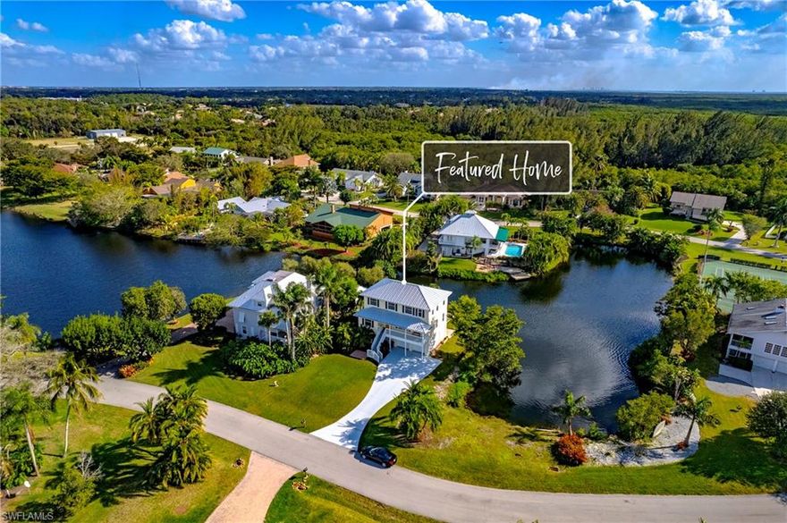 MULTIPLE OFFERS RECEIVED .. SUBMIT HIGHEST & BEST BY MONDAY 2/21/22 @ 7pm.  SELLERS DECIDE BY TUESDAY 2/22/22. Wow .. you have found a true Unicorn ! This highly desirable, yet almost impossible to find South Fort Myers Waterfront Home that has the Treasured combination of Lakeside Living + Huge 2+ Car Garage with added Workshop Space + 3 Large Bedrooms + Den & more ! This Sprawling Key West style 2 Story Luxury Home with over 2,200 s.f. Under Air, is the perfect solution for 4 different types of Buyer. #1 Now Working from Home, plenty of Home Office space. #2 Need room for your large Family .. 3 Big Bedrooms + 2 1/2 Bathrooms makes it happen. #3 Space for Mom - it is all here for her.  #4 Water Lovers .. Enjoy the Natural Lake views on 3 sides of this Home + abundant Nature & our dramatic Evening Sunset shows.  Hendry Creek Amenities include Tennis Courts + Community Boat Dock. The incredibly versatile Ground Floor Garage + the huge Bonus Room space is really awesome !  Updated Kitchen & Bathrooms + New Metal Roof installed Aug 2019. No Carpet .. Tile & Hardwood Floors thru out.  CLICK THE VIRTUAL TOUR LINKS WHERE IT SAYS "MY MATTERPORT"   Purchase your own piece of Heaven today !