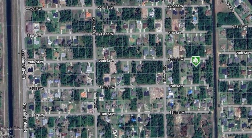 Cul-de-sac vacant residential lot.