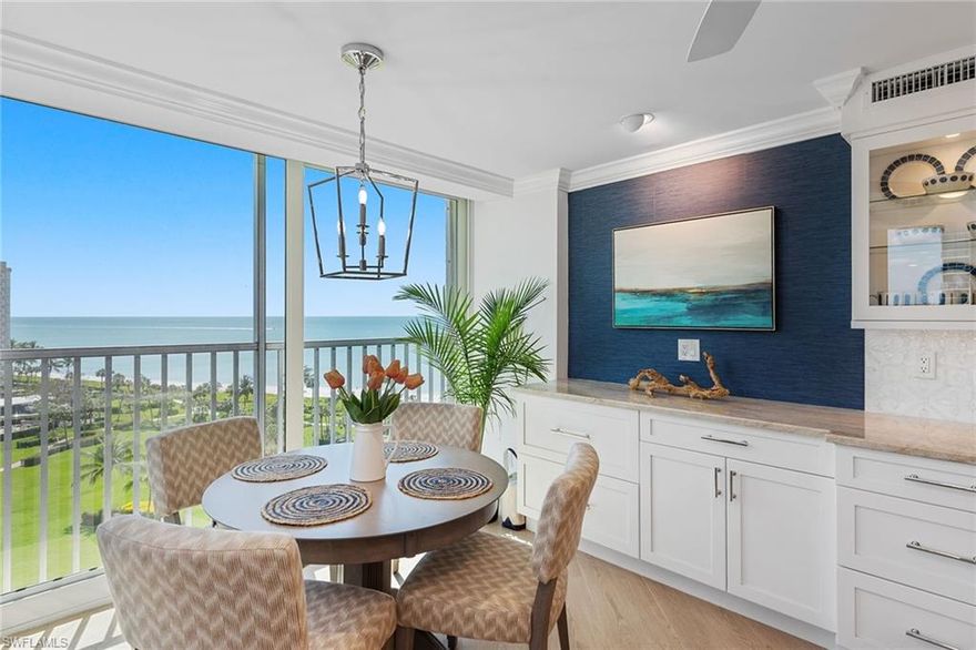 The luxury beachfront lifestyle awaits in this stunning remastered Savoy residence featuring expansive views of the Gulf, bay and lush park below. This three-bedroom, three-bath, beautifully furnished unit is situated on the ninth floor near the beach and has been completely re-imagined from top to bottom, with attention to detail throughout. Features include brand-new impact-resistant sliding doors, premium wood-look tile flooring, custom lighting, an open kitchen featuring quartzite countertops and premium appliances, luxury finishes in all baths, plus so much more. This unit’s open layout is centered around its endless views, which can be enjoyed from almost every room. Savoy residents enjoy a 24-hour lobby attendant, a large pool area, fitness facility, tennis and much more. Just steps to the beach or minutes to the shopping and dining at Venetian Village, this unit will surely impress.