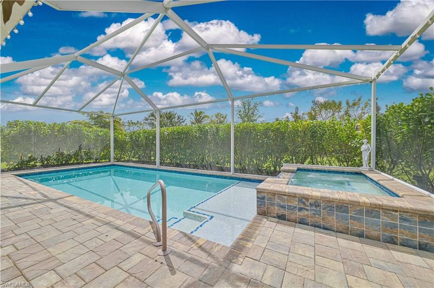 Welcome to your dream home in the sought-after Cascades at River Hall, a vibrant 55+ community where luxury meets convenience. This stunning single family home boasts 3 bedrooms plus Den, 2 bathrooms, a 2 car garage, and a sparkling in-ground pool with a relaxing spa. The interior features an office, granite counters, stainless steel appliances, and elegant tile flooring throughout. Step outside to your own private oasis with a built-in outdoor kitchen, perfect for entertaining guests. The upgrades in this home are endless, including a sink in the laundry room, floor outlet for power furniture, and extra drawers in the kitchen and bath cabinets. The extended driveway and front porch add to the charm of this meticulously maintained property. With the HOA covering lawn care, irrigation, cable, internet, and more, you can spend your days enjoying the resort-style amenities such as the clubhouse, fitness center, and pickleball courts. Join this fun and friendly community where there is always something to do, making every day feel like a vacation. Don't miss out on this opportunity to live the ultimate Florida lifestyle in Cascades at River Hall.