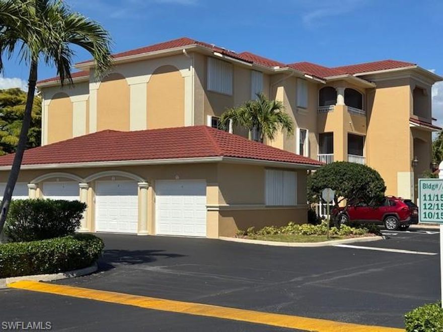 Welcome to this beautifully maintained third-floor 2 bedroom, 2 bathroom condo nestled in a highly desirable sunny SW Cape Coral location! This inviting home is set within a secure gated community, offering peace of mind and effortless Florida living. There is a private foyer for your floor which adds another level of security.  Step inside to a bright, open layout with spacious bedrooms, a well-designed kitchen, and a comfortable living area that flows seamlessly to a private lanai—perfect for enjoying warm Gulf Coast breezes. The primary suite features ample closet space and an en-suite bath for added convenience. Situated just minutes from shopping, dining, entertainment, and everyday essentials, this condo truly puts convenience at your doorstep. Building 12 is steps away from the pool, clubhouse and gym. Enjoy the best of SW Florida living in a community that combines comfort, security, and unbeatable location! Being leased unfurnished, Garage can be added for an additional $125 a month.