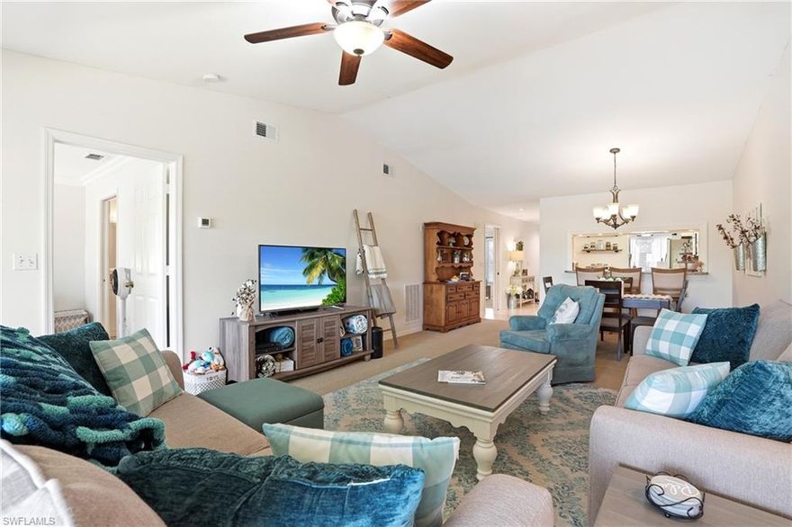 MAJOR UPDATES ALREADY COMPLETED! Recent upgrades include a complete plumbing re-pipe, brand new HVAC system, new water heater, a roof that’s only 5 years old and more. The seller has invested significantly to ensure that the home is move-in ready and worry-free for the next owner!

Located in North Naples, minutes from Vanderbilt Beach, Wiggins Pass State Park, Barefoot Beach and upscale shopping, dining and recreation! Southwest Florida International Airport conveniently located 20–25 minutes away. Bright and spacious second-floor condo with panoramic lake views from your private screened balcony. This inviting home features volume ceilings, an open layout, abundant natural light and a desirable split-bedroom floor plan. The primary suite overlooks the lake with a private en-suite bath, while the guest bedroom and bath can be separated by a pocket door for added privacy. A versatile den off the kitchen is perfect for a home office or bonus room. Optional membership at the renovated Imperial Golf Club offers access to two private 18-hole championship courses.