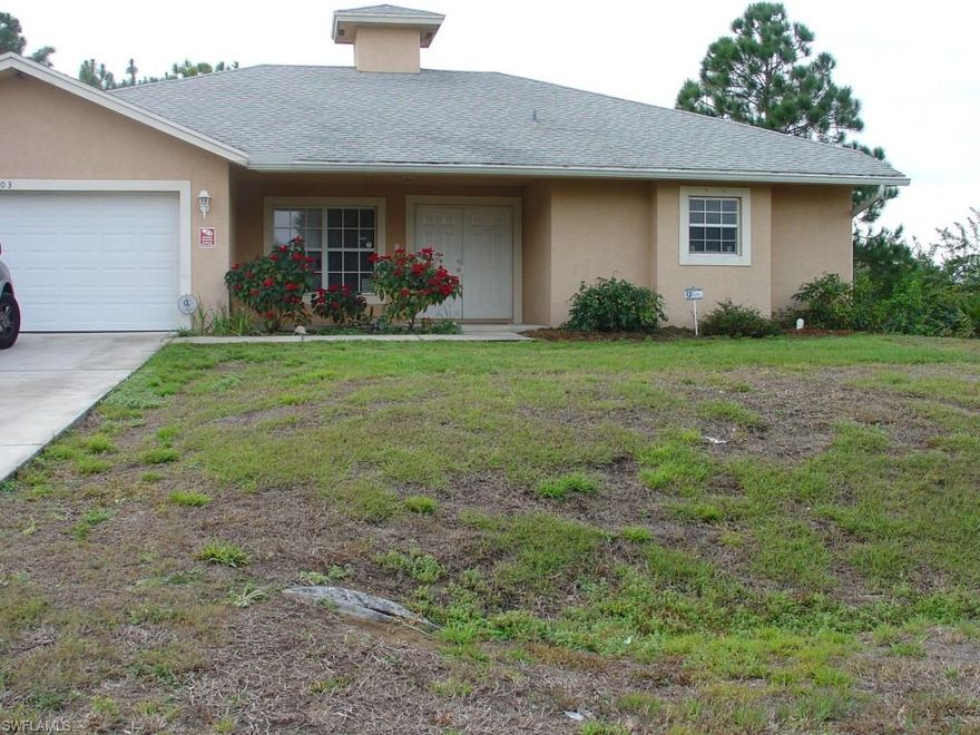 Large 4/3 home with 2 car garage close to Gunnery and SR82. This beautiful home has a neutral color scheme throughout, 18" x 18" natural stone look tiles in the main living areas, bathrooms and laundry room. All bedrooms have carpet. The kitchen has white, raised panel cabinets with a spacious built in pantry. The range, microwave and refrigerator are included, dishwasher does not convey. This home has a formal living and dining area just off the double door entry. This property is an investor's dream, tenants already in place and willing to extend the lease for another 2-3 years.