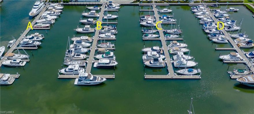 This 45-foot slip with a max LOA of 49 feet is located on deep water quick access D dock. D-28 is only 5 slips away from the Chestnut Waterway canal making for a very easy exit and entrance to your slip. This is a deeded ownership slip and now with approval you can put in a lift . Marco Islands only 365 day liveaboard marina, you can enjoy all the amenities Marco Island has to offer from the comfort of your boat. This cement floating dock system is close to the private parking lot, your marina owners lounge and the full time dock masters office which offers a pool, showers, restrooms, washer, dryer mail boxes and ice. Your slip has 50 AMP power, cable, WI-FI, water, trash and pump-out. The full-time dock master is there to assist you if needed and will handle rentals if you want to put your slip into the rental pool for extra income when you are away. DEEP WATER, NO BRIDGES, MINUTES TO THE GULF OF AMERICA!