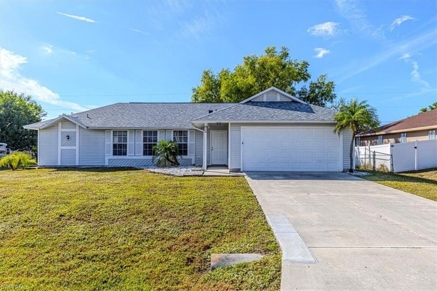 Situated in a desirable area of Cape Coral, 814 SW 10th Pl offers 1,232 square feet of thoughtfully laid-out living space with 3 bedrooms, 2 bathrooms, and a 2-car garage on a 0.24-acre lot. The home features a functional split-bedroom floor plan that provides privacy and comfort for everyday living.

The screened lanai and extended patio create a versatile outdoor living area, ideal for dining, relaxing, or entertaining, while the fully fenced backyard adds both privacy and usability, whether for pets, play, or future enhancements.

This home offers convenient access to major shopping, dining, schools, and commuter routes, with Cape Coral’s Gulf beaches and waterfront amenities just a short drive away. Its layout, location, and outdoor features make it a strong option for homeowners and investors seeking long-term value in a growing Southwest Florida market.