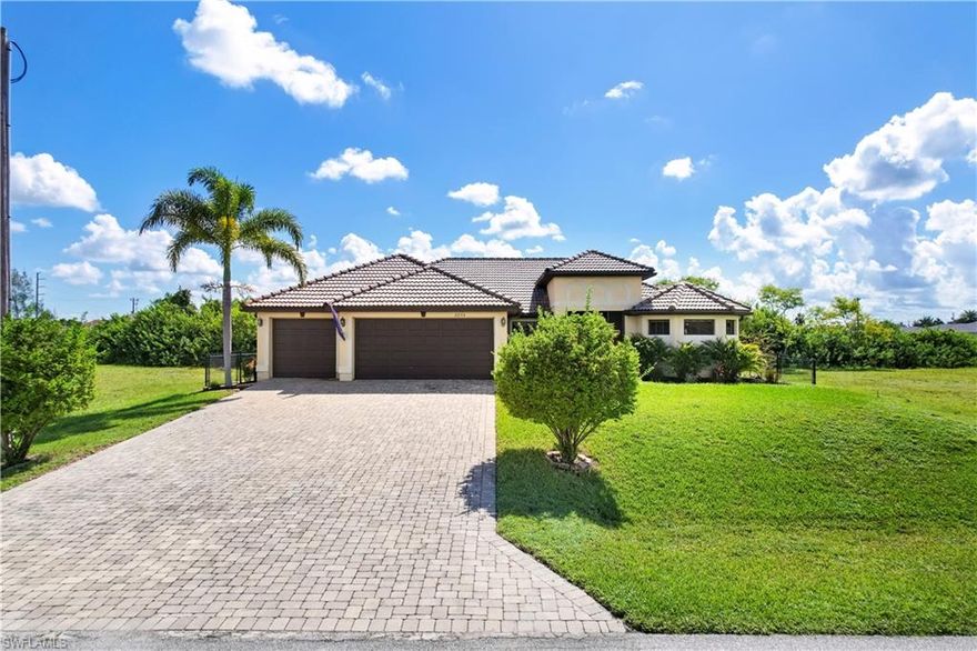 Finding a place you call home shouldn’t feel like a chore - as you enter this light-filled home you will love the open floorplan and huge picture window with views of the pool/water. This home's quality is apparent at the curb starting with the tile roof and oversized paver drive. Tall ceilings and generous windows not only draw light in but welcome views of the water from every room. Each bedroom is spacious with plenty of closet space. Sizable kitchen with island, granite counters and stainless appliances. The owner's suite has direct access to the pool and includes large soaking tub, dual vanities and large walk in shower. Dedicated half bath in pool area - no little feet tracking water through the house. Fence installed in 2021, septic pumped June 2021, pool cage rescreened 2020, water heater 2017, well pump 2017. Freshly pressure washed from top of the roof down. This home is also offering an additional lot next door to provide up to a half acre of waterfront property! ***Check out the video!***