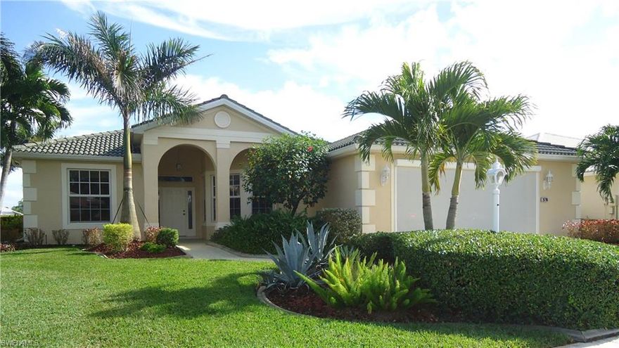 Gorgeous Expanded IBIS II overlooking the golf course and water.  This beautifully furnished home offers 1519 sq. ft. of open living concept along with many upgrades including impact glass windows plus electric Rolsafe shutters on lanai, surround sound, tile flooring in main living area and expanded lanai, upgraded kitchen cabinets, fans and lights, Skeet'r Beat'r on garage door plus the garage has been expanded 2 ft. in depth and 3 ft. in width!  The disappearing sliders open to the expanded screened and under roof lanai, which is an extension of outside living, watching the activity on the golf course and enjoying the serenity of water view.  Come enjoy the resort style living in Herons Glen where the residents own the facilities and the amenities are awesome...Clubhouse, Ballroom, Restaurant & Lounge, Saltwater Pool/Spa, 6 Har Tru TENNIS Courts, Shuffleboard, Bocce, Pickle Ball, Billiards, 2 Libraries, Card/Craft Rooms and GOLF is Optional!  CALL TODAY for your private tour!