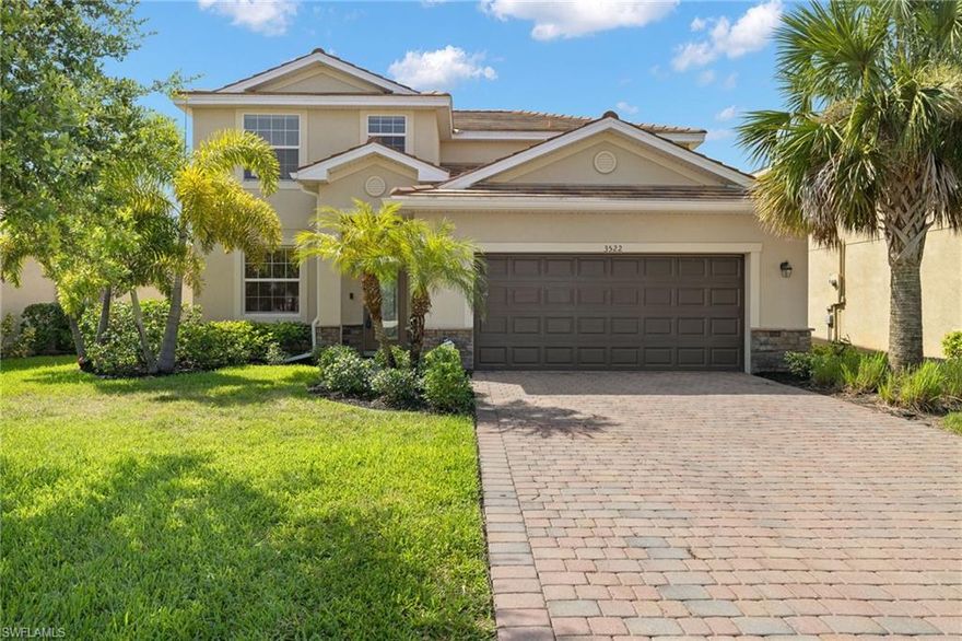 Offering the BEST-PRICED HOME in all of River Hall, this nearly 2,600 sq ft, 2-story Lennar gem comes with a 2-YEAR HOME WARRANTY and boasts 4 BIG Bedrooms PLUS A DEN, 3 baths. Situated in GOLFER'S PARADISE, River Hall, known for its FUN and scenic GOLF COURSE, you'll appreciate the LOW HOA that covers CABLE and INTERNET. The OPEN-CONCEPT kitchen, filled with STORAGE and stainless steel appliances, seamlessly blends into a spacious living room, offering LAKE VIEWS and an atmosphere of FREEDOM. Enjoy those surreal lake views even more from the upgraded EXTENDED LANAI and included HOT TUB. First-floor TILE and GRANITE COUNTERTOPS keep things cool year-round. Upstairs, discover ample flex space—perfect for a studio, gaming room, or home theater. Additional ceiling STORAGE in the garage and a 2018 build minimizes INSURANCE, ROOF, AC, and WATER HEATER concerns. The property radiates CURB APPEAL with tasteful landscaping, built-in IRRIGATION, and a pavered driveway. Plus, activate the built-in pest service as needed, and consider adding a POOL or FENCE in the roomy backyard for your PETS!