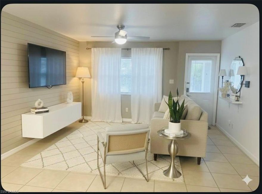 Cozy and well maintained 3-bedroom 2 bath home located in desirable Golden Gate Estates situated on mostly cleared 1.14 acres with no HOA. Features include a One car Garage with attached carport and a huge partially screened lanai complete with an outdoor kitchen perfect for entertaining. Recent upgrades include a new roof (2019) whole home Reverse Osmosis system, Door to the Lanai and Lanai (2023), and brand-new stainless-steel refrigerator and microwave (2024). The kitchen offers wood cabinetry and Corian countertops. Tile throughout the home.  energy efficient solar panels provide added savings. Home is equipped with an alarm system and front and rear security cameras. Additional storage includes an outdoor shed and storage closet. Income Potential: the primary bedroom, walk-in closet, updated bathroom with modern shower and a portion of the lanai have been converted into an efficiency with a separate entrance. Plenty of space for a pool. Has side access with a vehicle from one side of the home. Whether you are looking for a great investment or a home for your family this home has it all. Plenty of space, privacy and versatility this property is a must-see. Professional Photos Coming Soon!