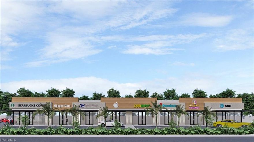 Prime Cape Coral Development Opportunity – Retail Plaza Site Rarely available, high-visibility commercial lot in Cape Coral with approved plans in place for a retail plaza. This is a chance to own one of the best sites in the area, ready for immediate development or modification to your needs. Highlights: Approved design: 5,100 sq ft plaza composed of 8 individual units / storefronts Minimum 18 dedicated parking spaces Plans still valid and can be adapted or expanded based on tenant mix or use Strategic, high-traffic location with excellent road exposure Ideal for retail, service, restaurant, office or mixed-use configuration Utilities, zoning, and site groundwork largely addressed Strong demand area for retail & service businesses. Also available are full architectural plans, site data, traffic counts, and more. Spatial flexibility means you can customize to suit your vision and maximize returns.