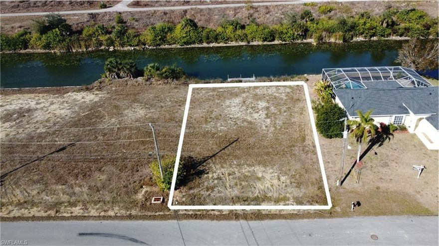 Build your dream home on a cleared, quarter-acre (approximately 10,000 Sq. Ft.!) FRESHWATER CANAL lot in Cape Coral — SEAWALL and DOCK already in place! NO OWLS AND NO TORTOISES per city of Cape Coral. 

These lots are NOT IN A FLOOD ZONE and they already have CITY WATER, SEWER AND IRRIGATION which is exactly what buyers, investors and builders are looking for right now. No trees, no delays — just a clean, build-ready lot in a city that continues to grow fast.


With more than 400 miles of navigable waterways, Cape Coral offers one of the largest canal systems in the world — ideal for boating, fishing, and water lifestyles buyers crave. We have multiple waterfront lots available, so whether you’re building now or investing for the future, this is a smart move. Drive by today and make your offer!

Other lots available: 
227 Cultural Park Blvd N
8 SE 8th Pl
1906 NE 13th Pl

Professional Commercial Lot also available with all utilities in place: 711 SE 8th St